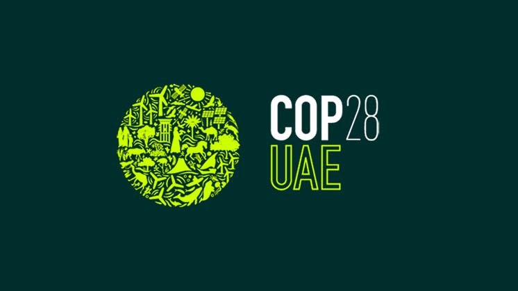Ilustração com logomarca da COP 28