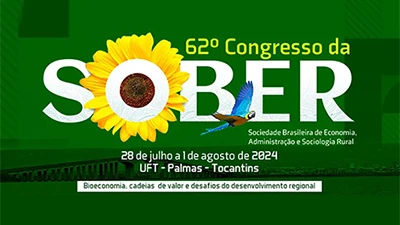 Logomarca do Congresso da Sober com informações básicas sobre o evento
