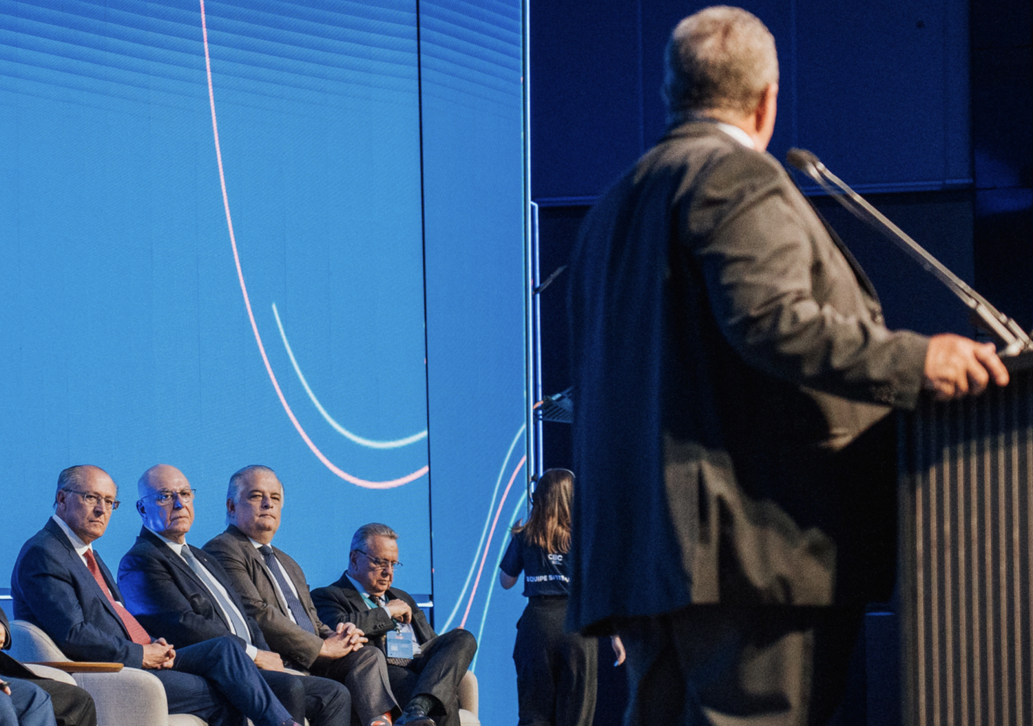 Presidente Márcio discursa no lançamento da Agenda Institucional do Cooperativismo 2024